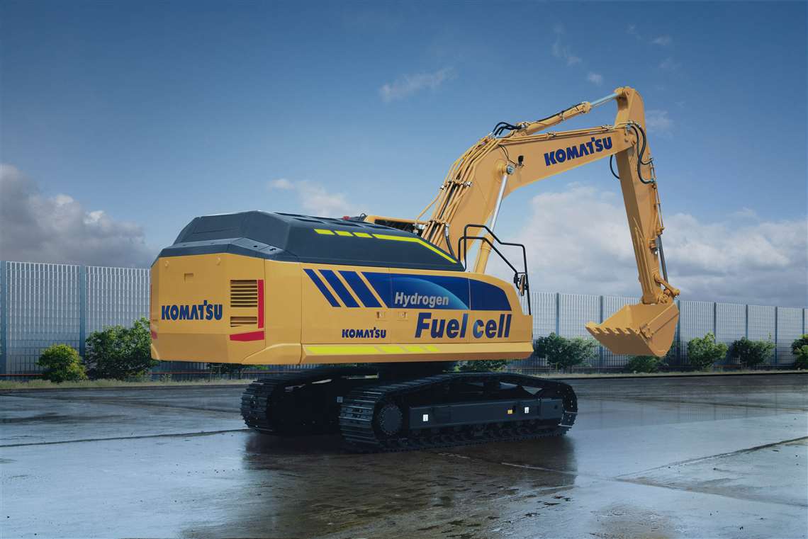 Komatsu tests PoC fuel cell excavator