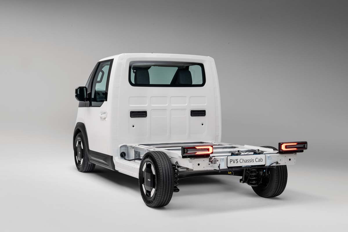 Kia unveils PV5 cab chassis