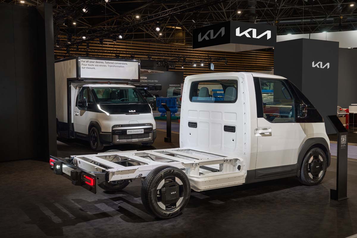 Kia unveils PV5 cab chassis