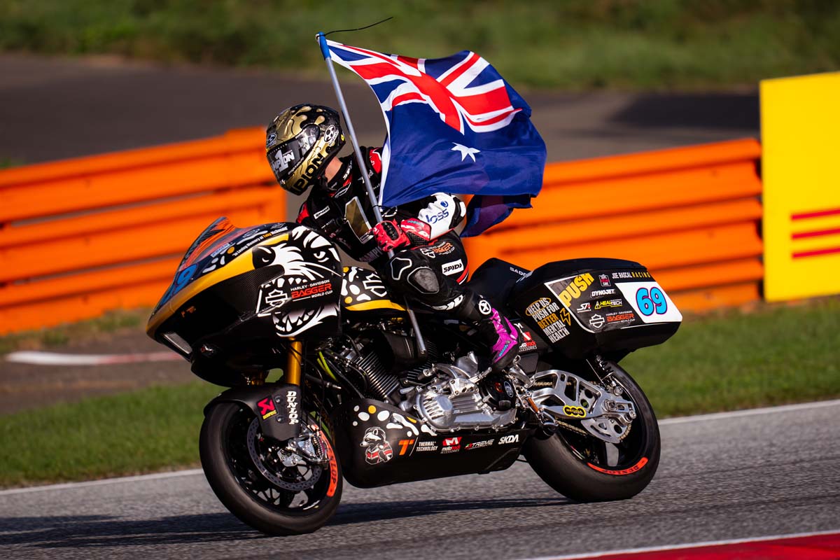 Archie McDonald wins FIM Bagger World Cup