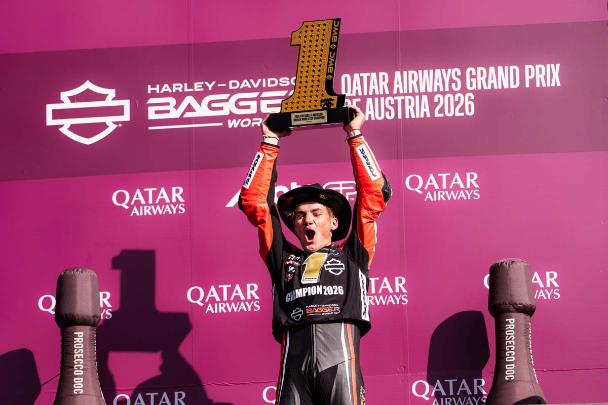Archie McDonald wins FIM Bagger World Cup