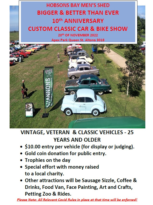 10th Annual Car/Bike Charity Show, Swap Meet, Boot Sale & Food Trucks
