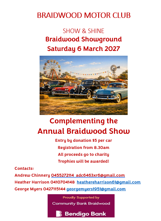 BRAIDWOOD MOTOR CLUB 2027