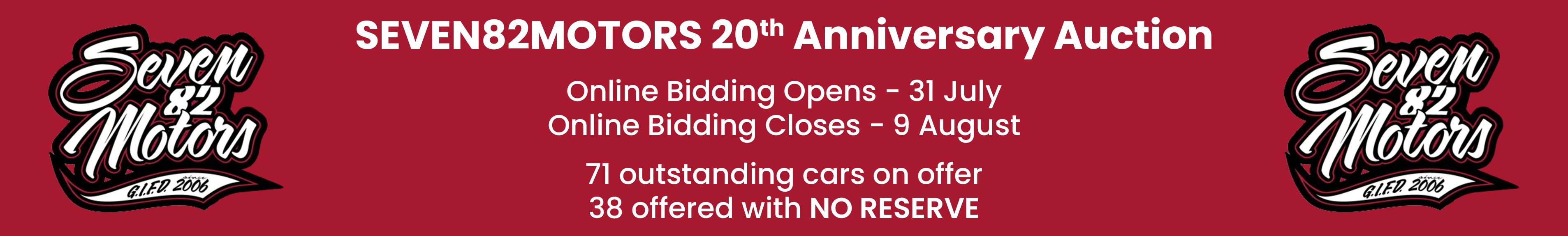 Seven82Motors Auction july 2026