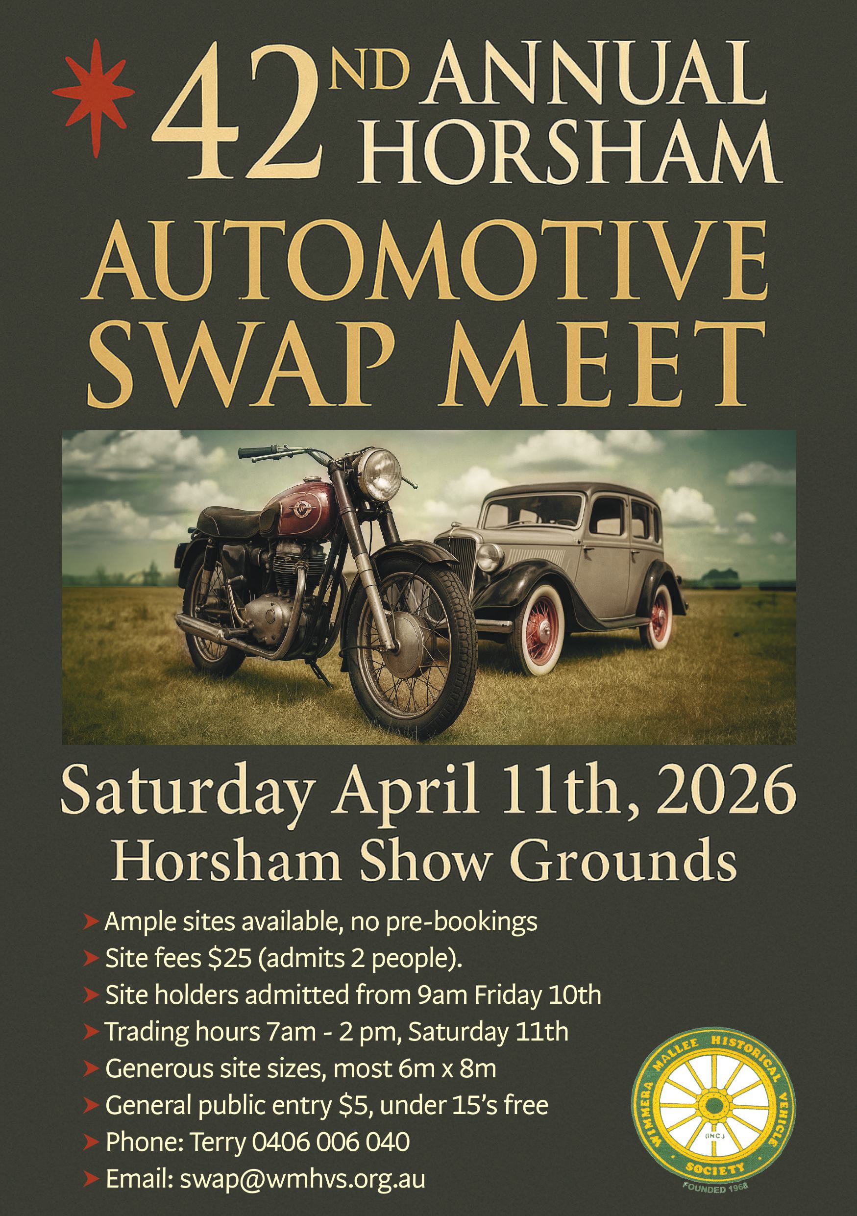 horsham swap meet 2026