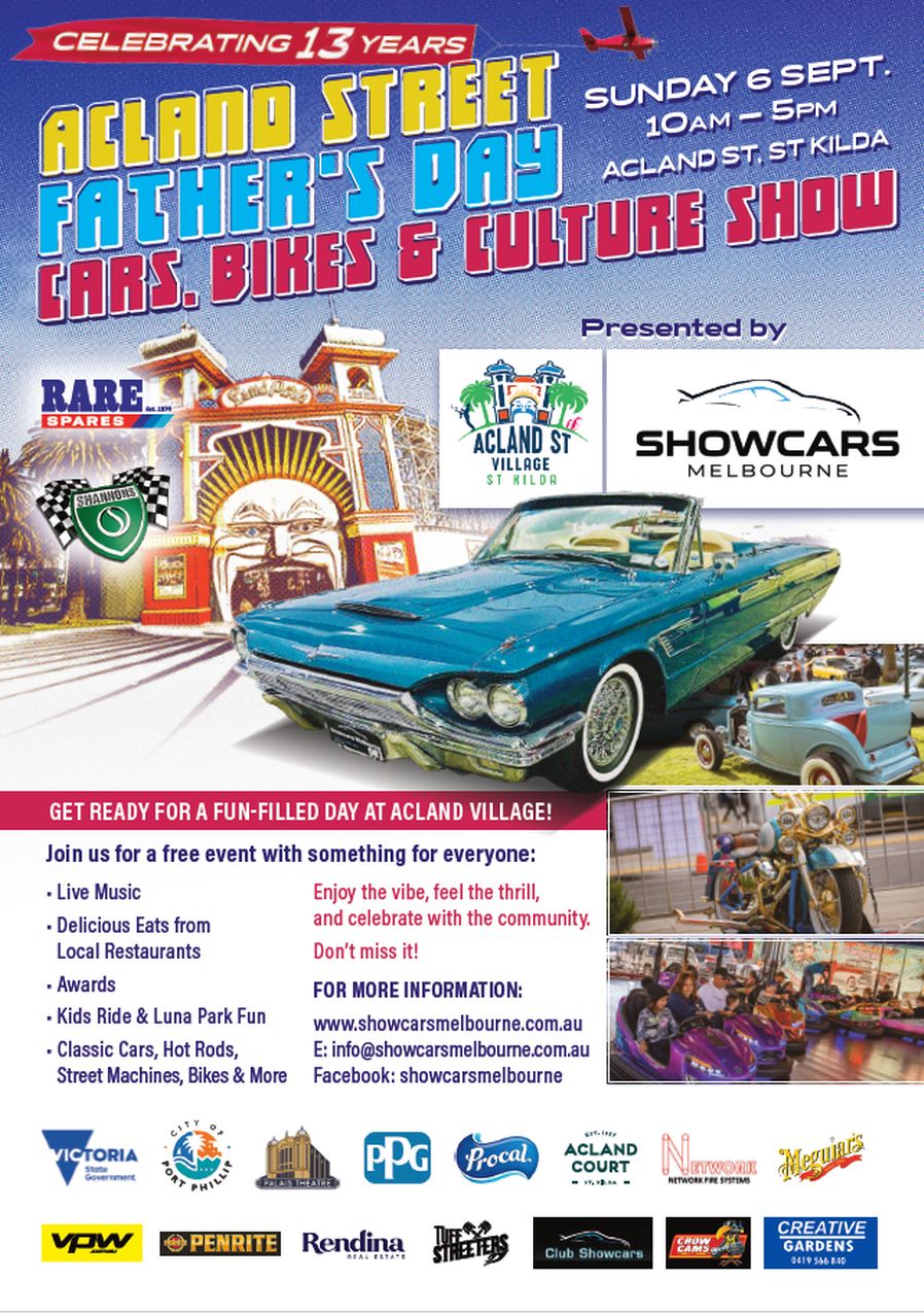 Acland St Fathers Day Cars, Bikes & Culture Show