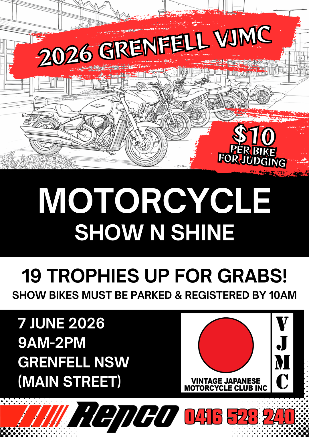 GRENFELL VJMC MOTORCYCLE SHOW N SHINE