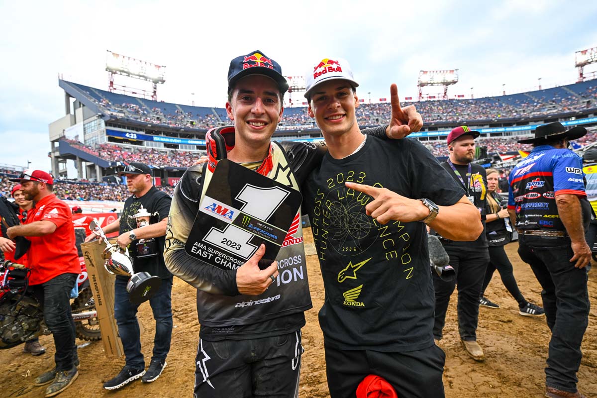 Hunter Lawrence wins 2023 AMA 250SX East Championship